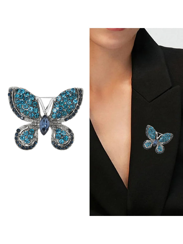 Exquisite Alloy Rhinestone Butterfly Brooch