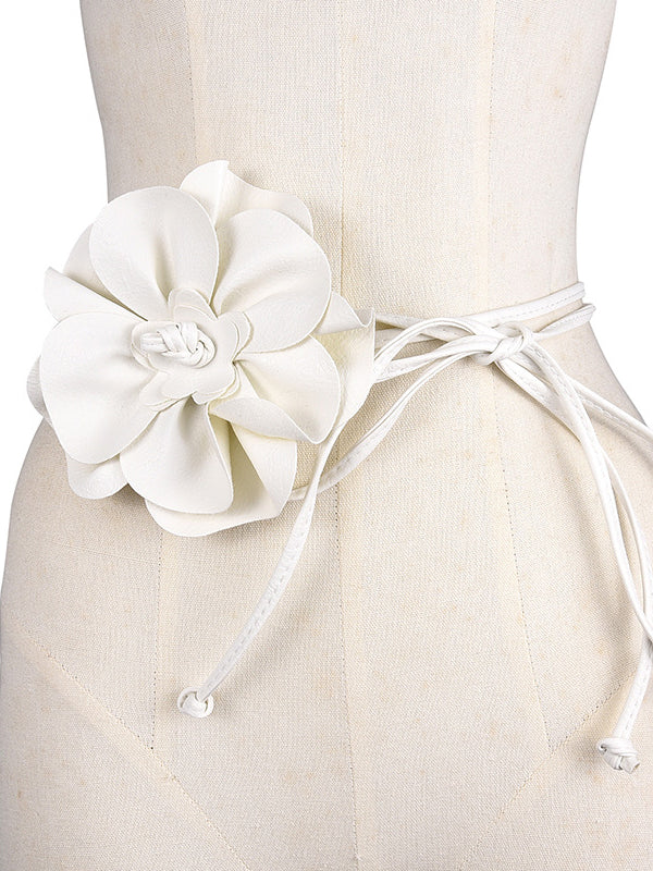 Leather Flower Belt
