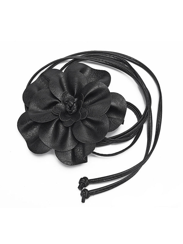Leather Flower Belt