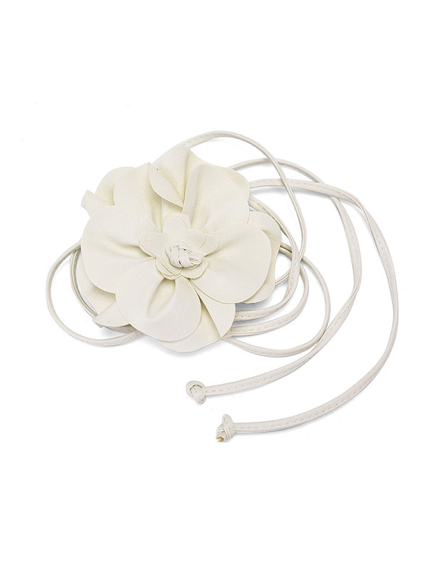 Leather Flower Belt
