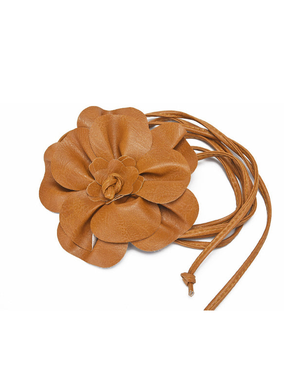 Leather Flower Belt