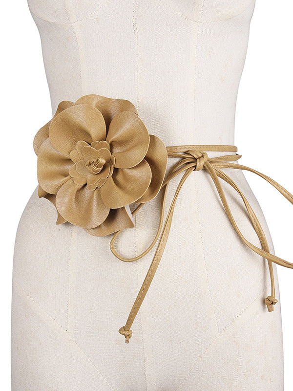 Leather Flower Belt