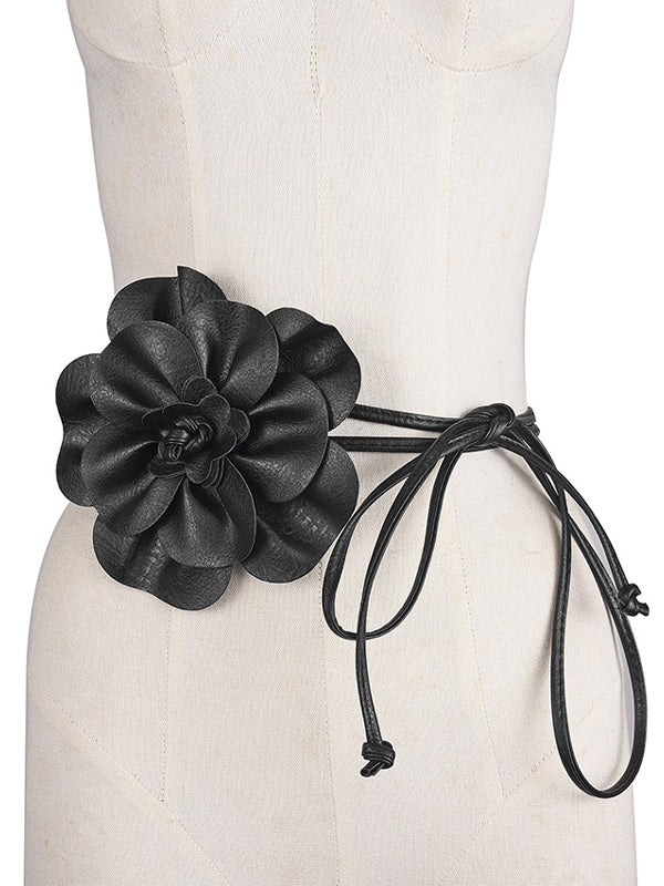 Leather Flower Belt