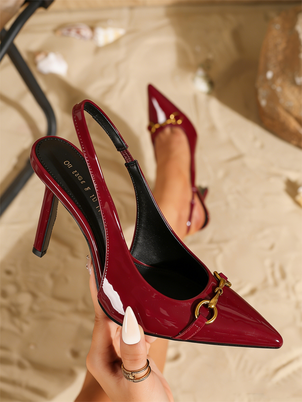 Patent Leather Elegant Pointed-toe High Heels