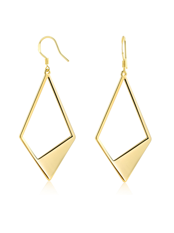 Rhombus Openwork Earrings