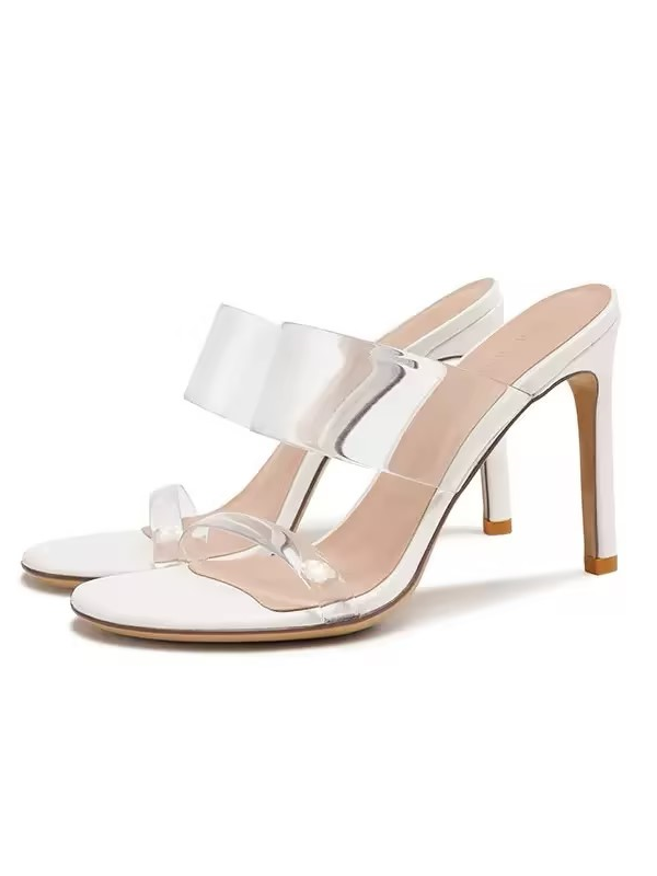 Open-toe stiletto high-heeled