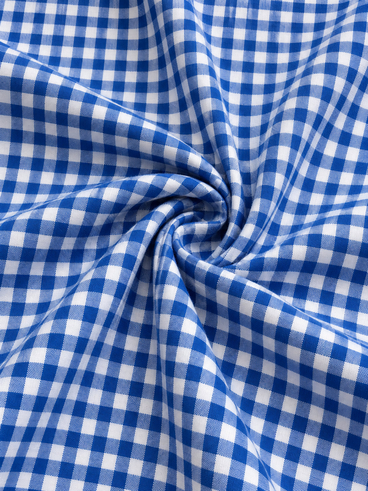 Blue & White Gingham Check Peak Lapel Blazer & Flared Trousers 2-Piece Suit
