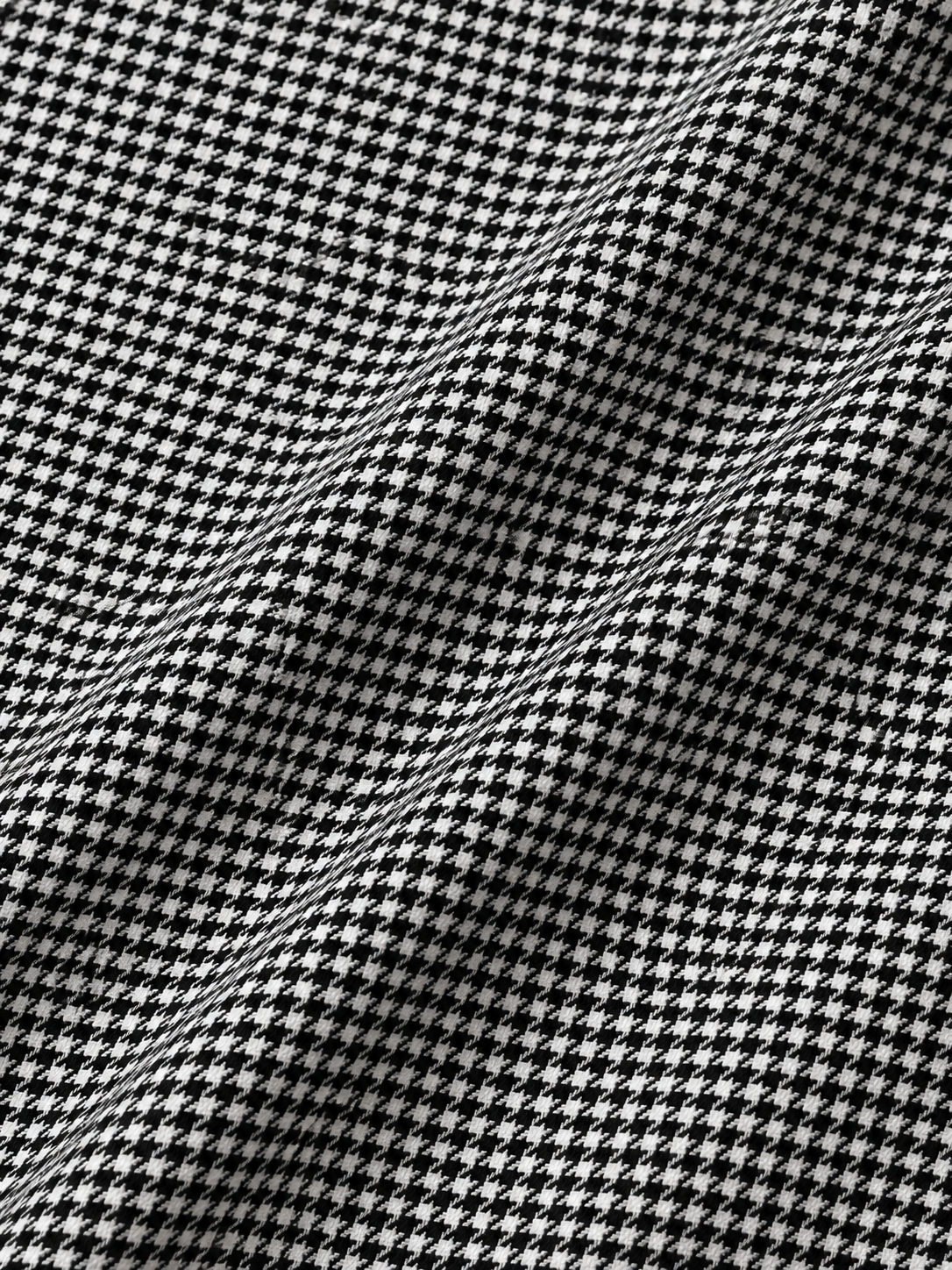 Micro Houndstooth High Waist Wide Leg Pants, Tailored Trousers