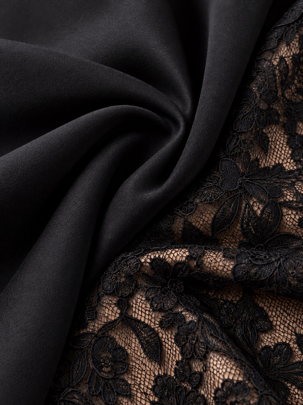 Black Lace-Sleeve Blazer-Collar Bodycon Knee-Length Dress