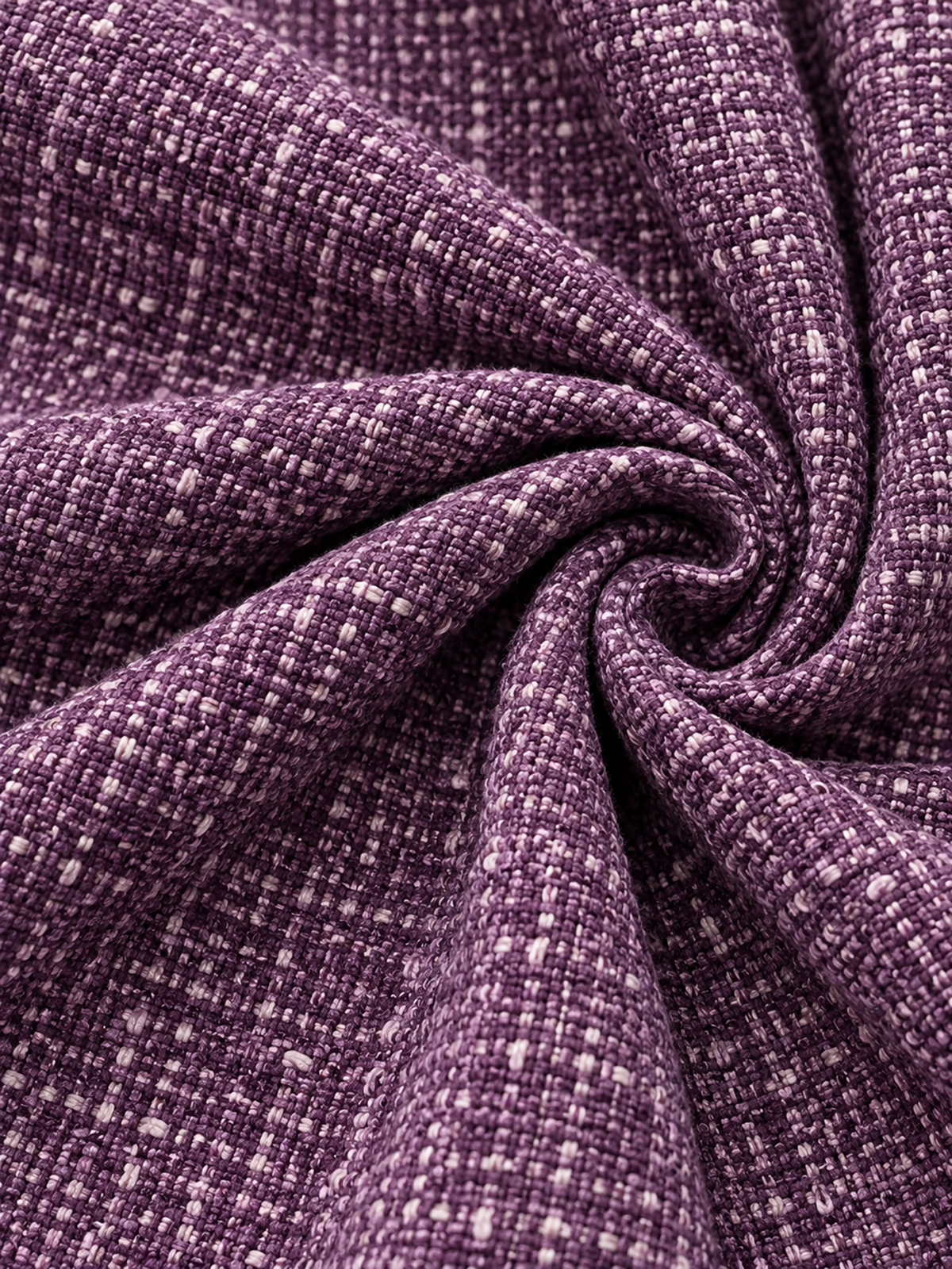 Purple Tweed Notch Lapel Double Breasted Blazer & Wide Leg Trousers 2-Piece Suit