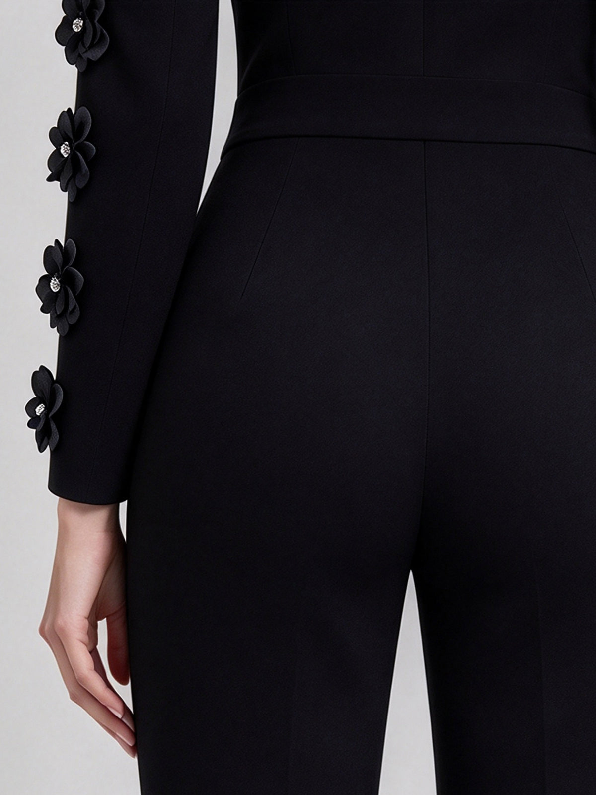 Black High Waisted Flared pants