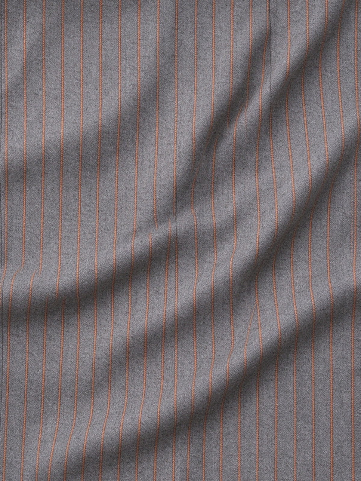 Grey Pinstripe Belted Wrap Blazer & Wide Leg Pants 2-Piece Suit