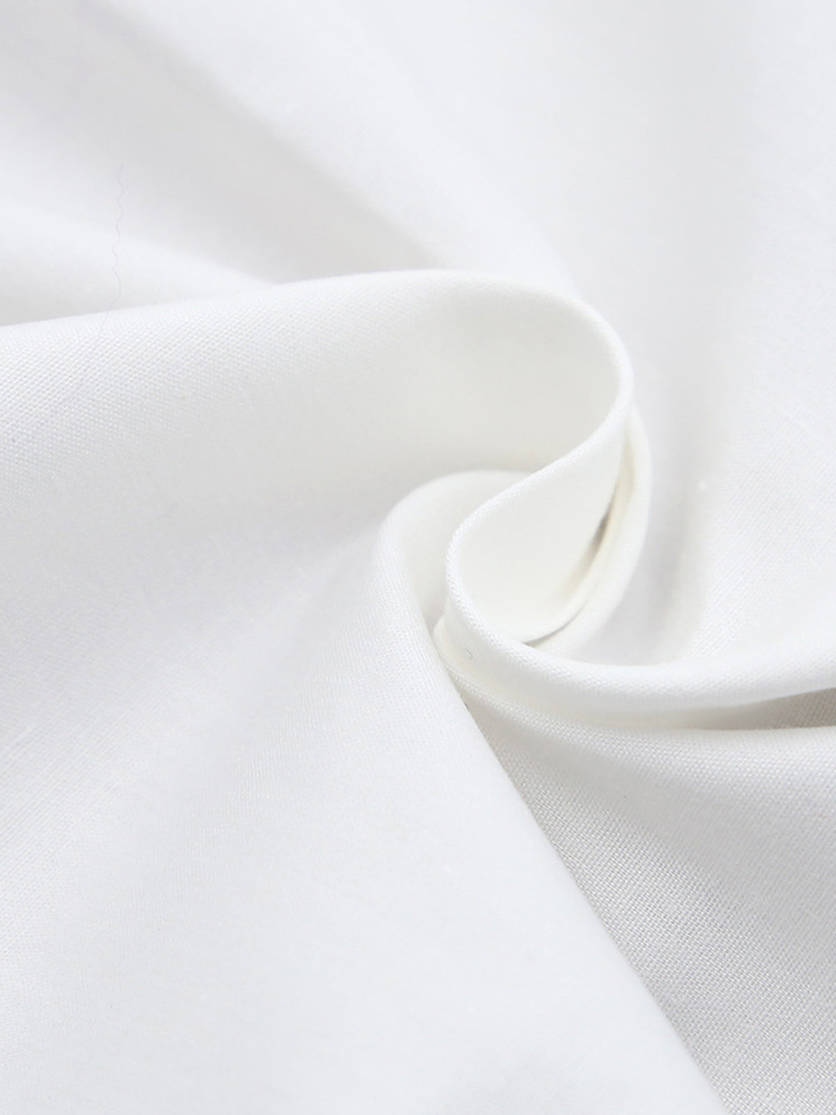 Elegant White Crew Neck Ruched Bust Puff Sleeve Shirt