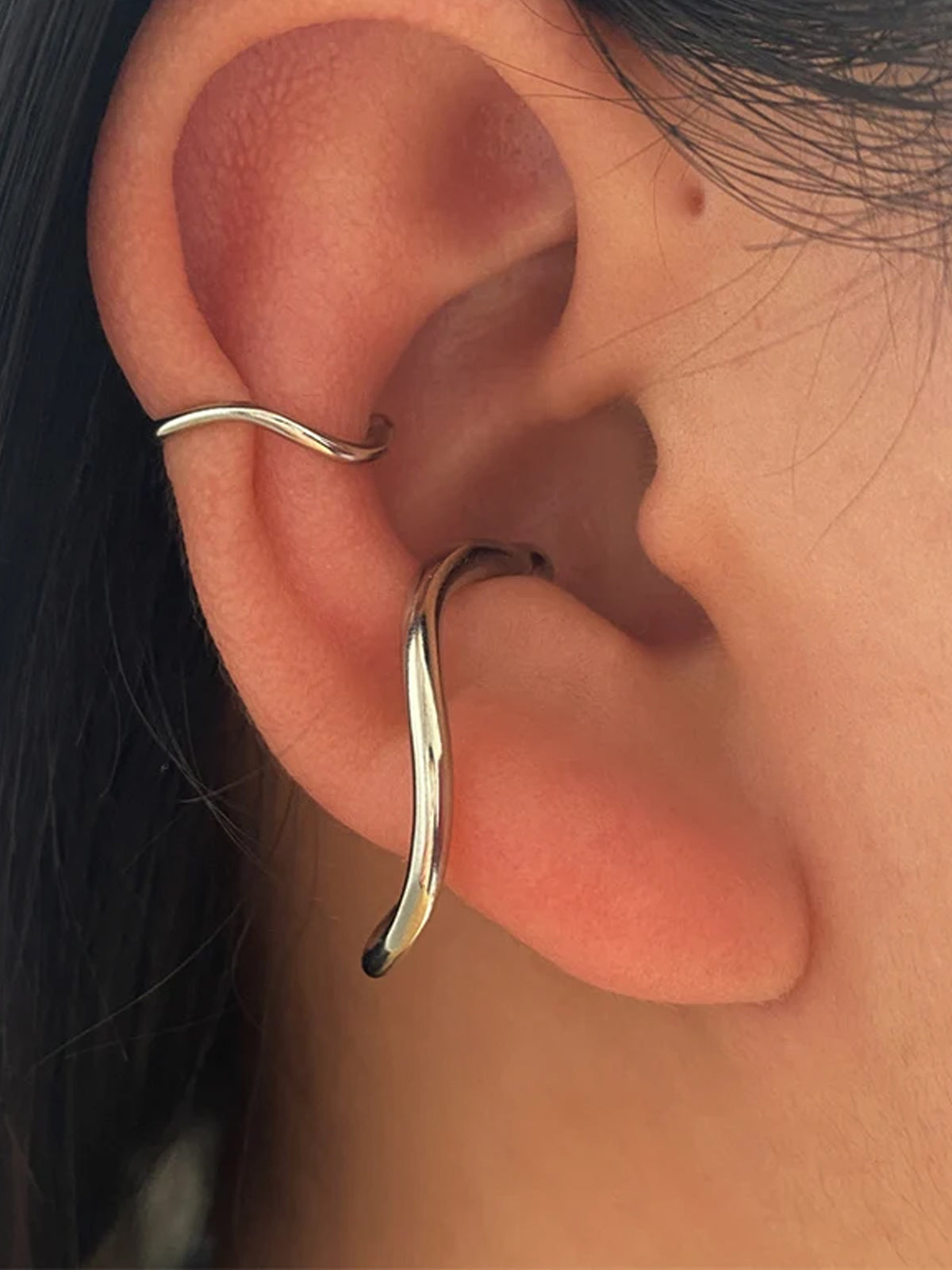Geometric Ear Bone Clip 2-Piece Set