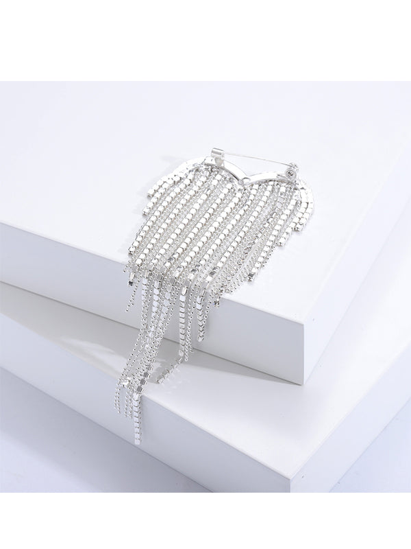 Heart Tassel Brooch