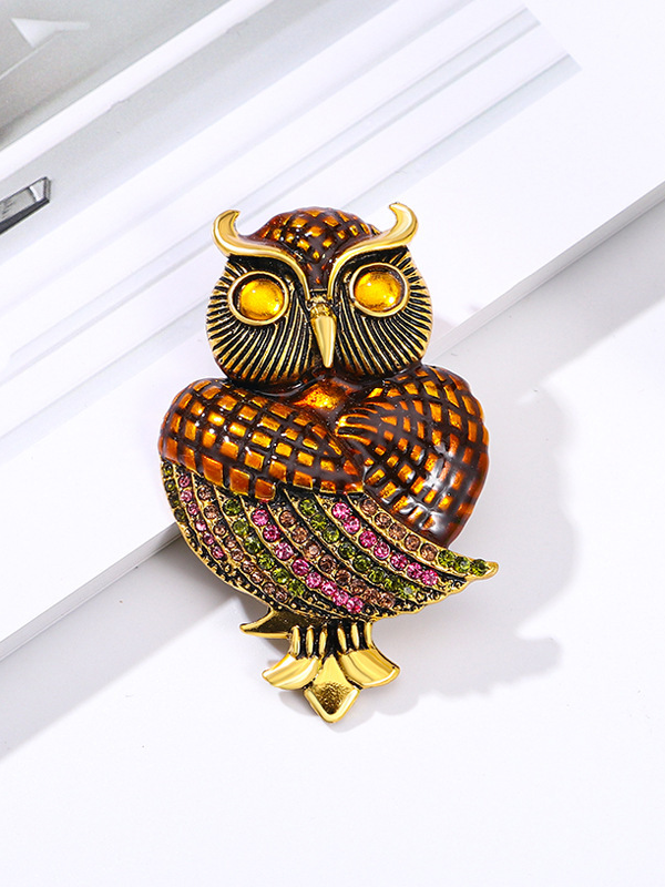 Vintage Owl-Shaped Brooch