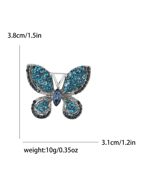 Exquisite Alloy Rhinestone Butterfly Brooch
