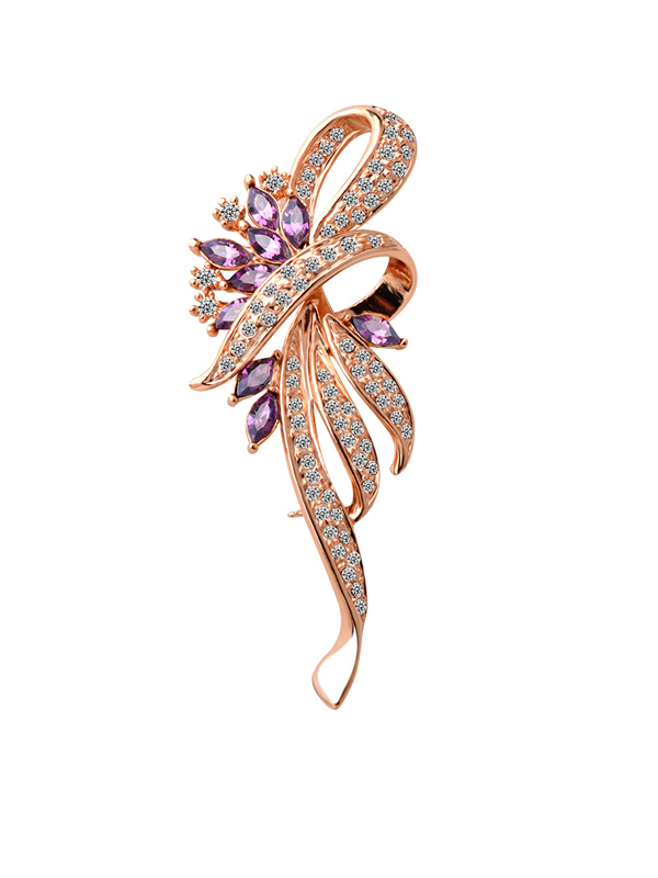 Ribbon-inspired Brooch