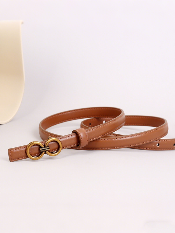 Genuine leather women's slim waist belt fashion decorative suit jacket with skirt waist chain belt