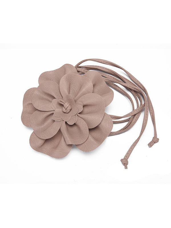 Leather Flower Belt