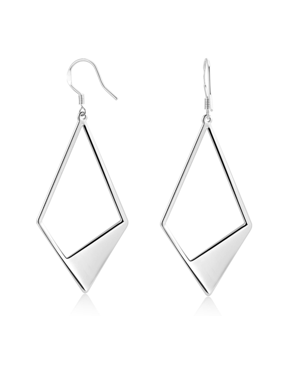Rhombus Openwork Earrings