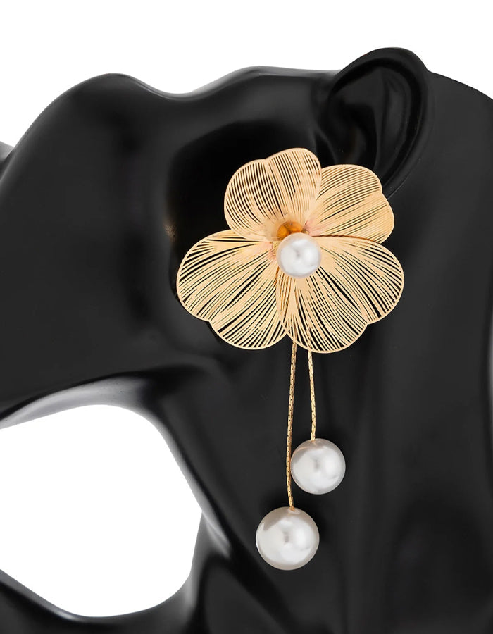 3D Ginkgo Flower Earrings