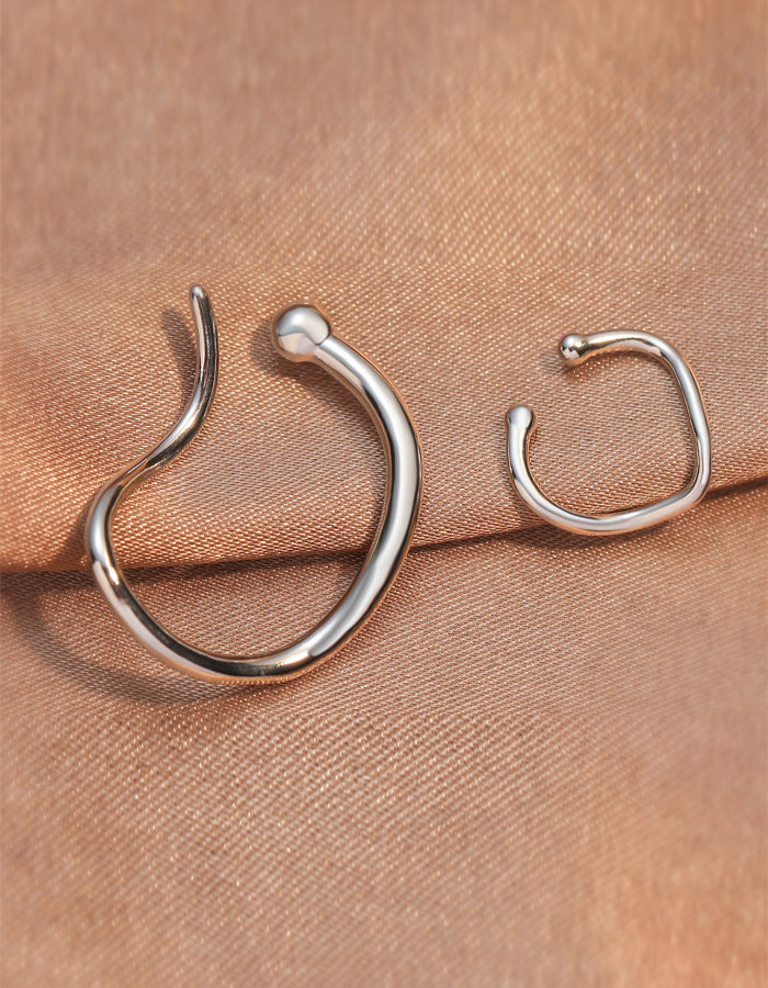 Geometric Ear Bone Clip 2-Piece Set