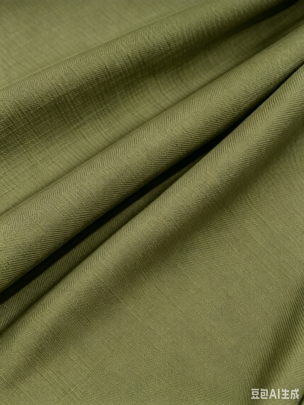 Olive Green Single Breasted Blazer And Beige Wide Leg Pants 2-Piece Suit
