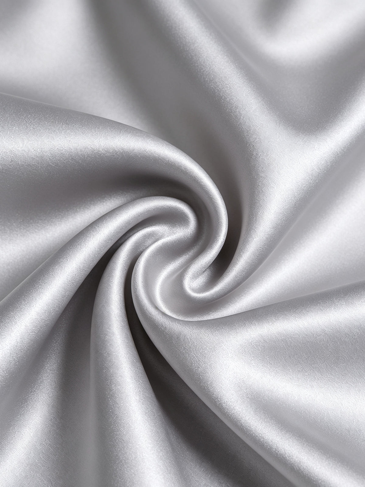 Silver Satin Notch Lapel Single Button Blazer & High Waist Straight Pants 2-Piece Suit