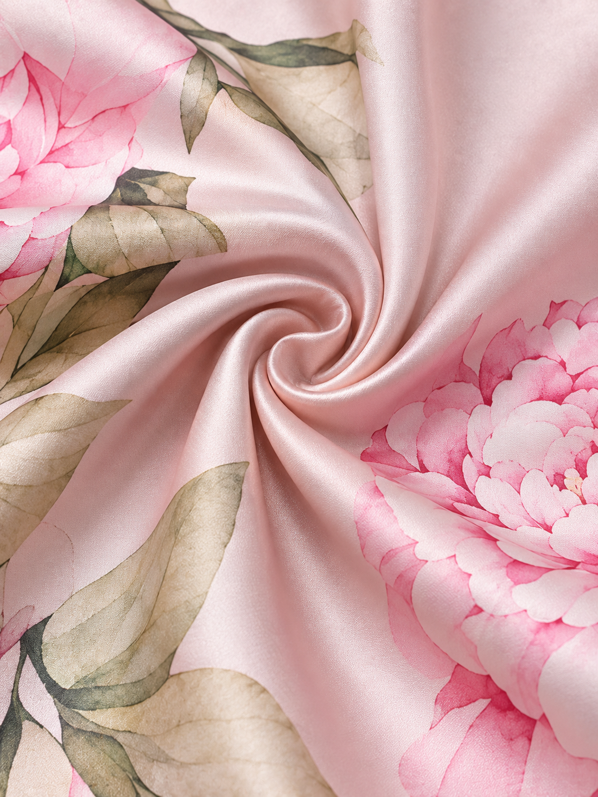 Light Pink Floral Print Notch Lapel Single Button Blazer & High Waist Wide Leg Pants 2-Piece Suit