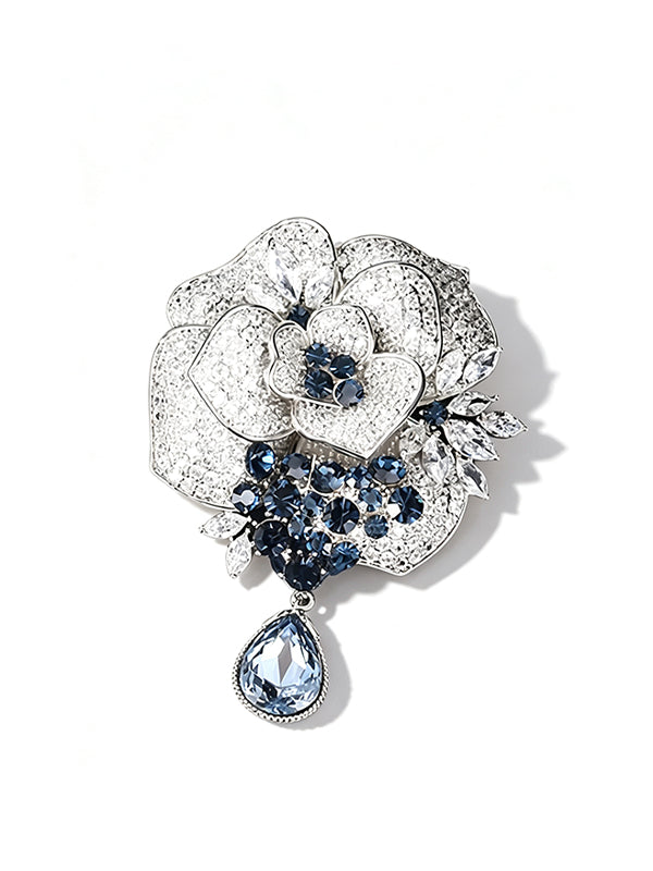 Cymbidium And Rose Brooch