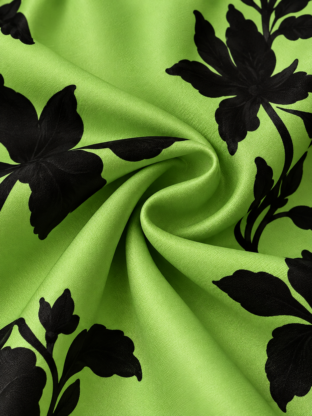Grass Green Floral Print Blazer And Wide Leg Slightly Flared Pants 2-Piece Suit