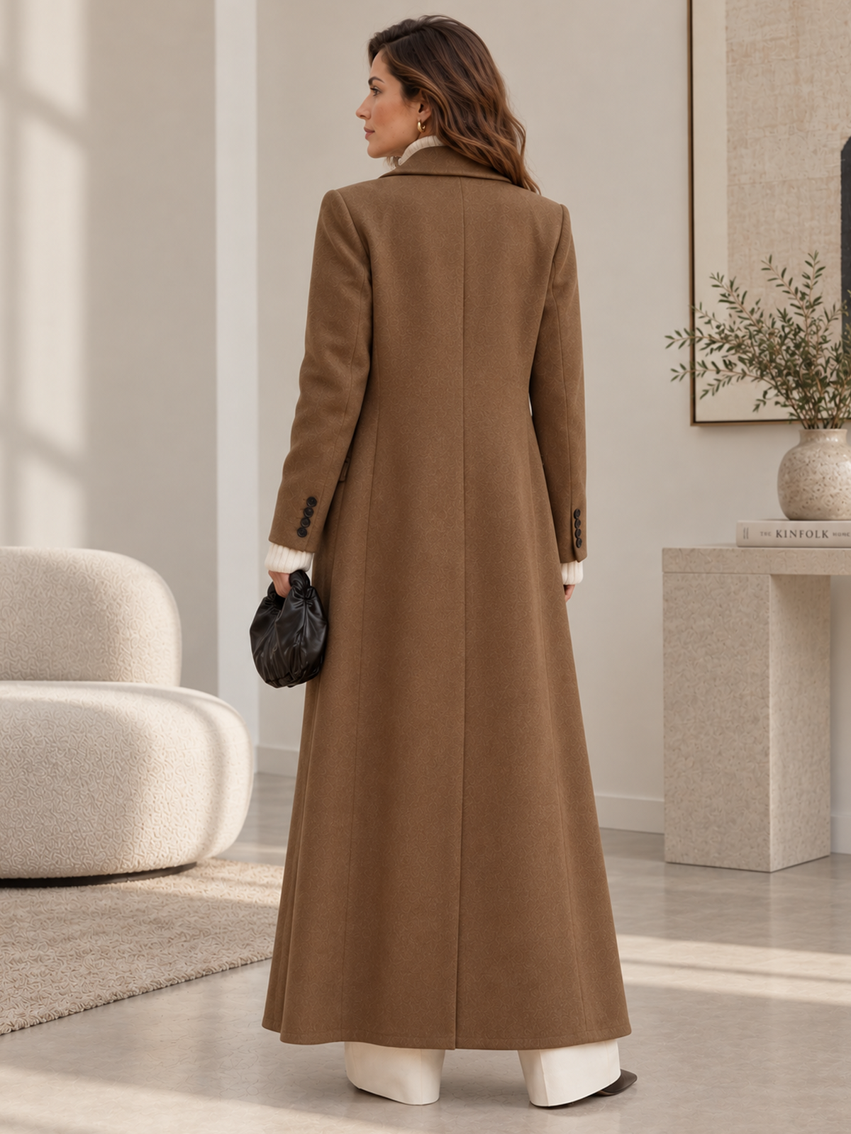 Brown Double Breasted Coat