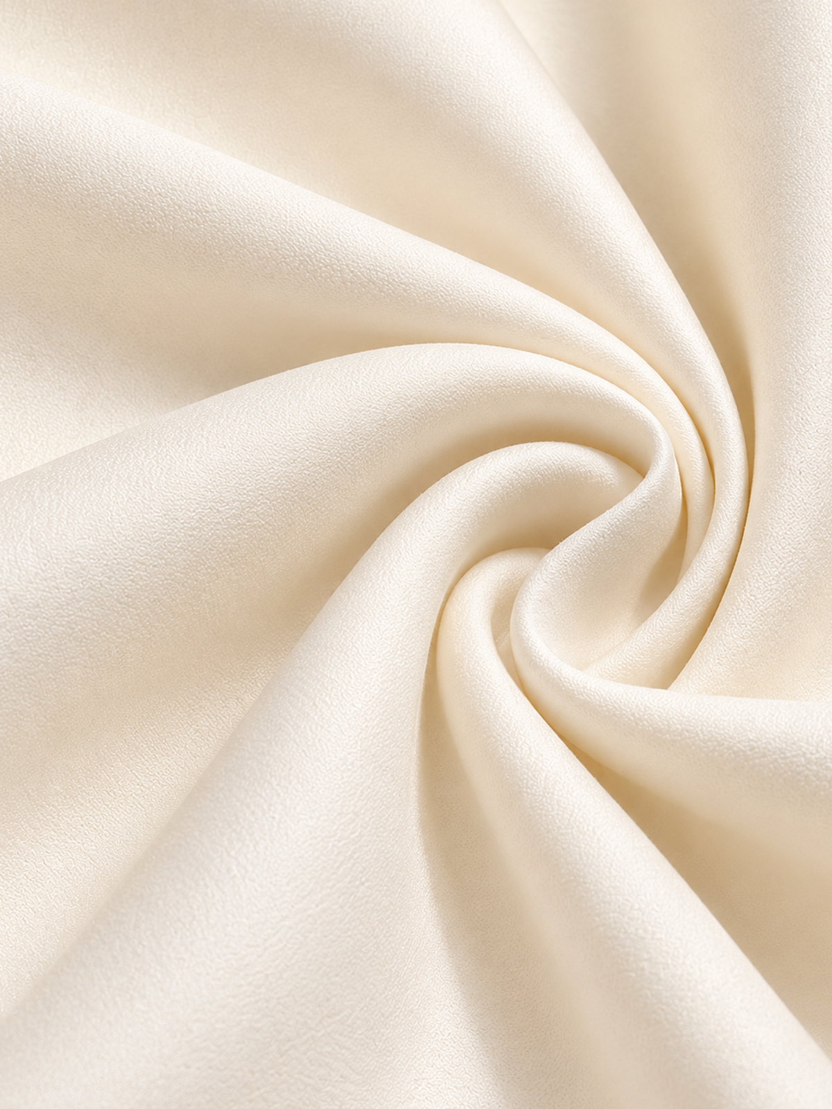 Cream Satin Shawl Lapel Single-breasted Blazer & Wide Leg Trousers 2-Piece Suit