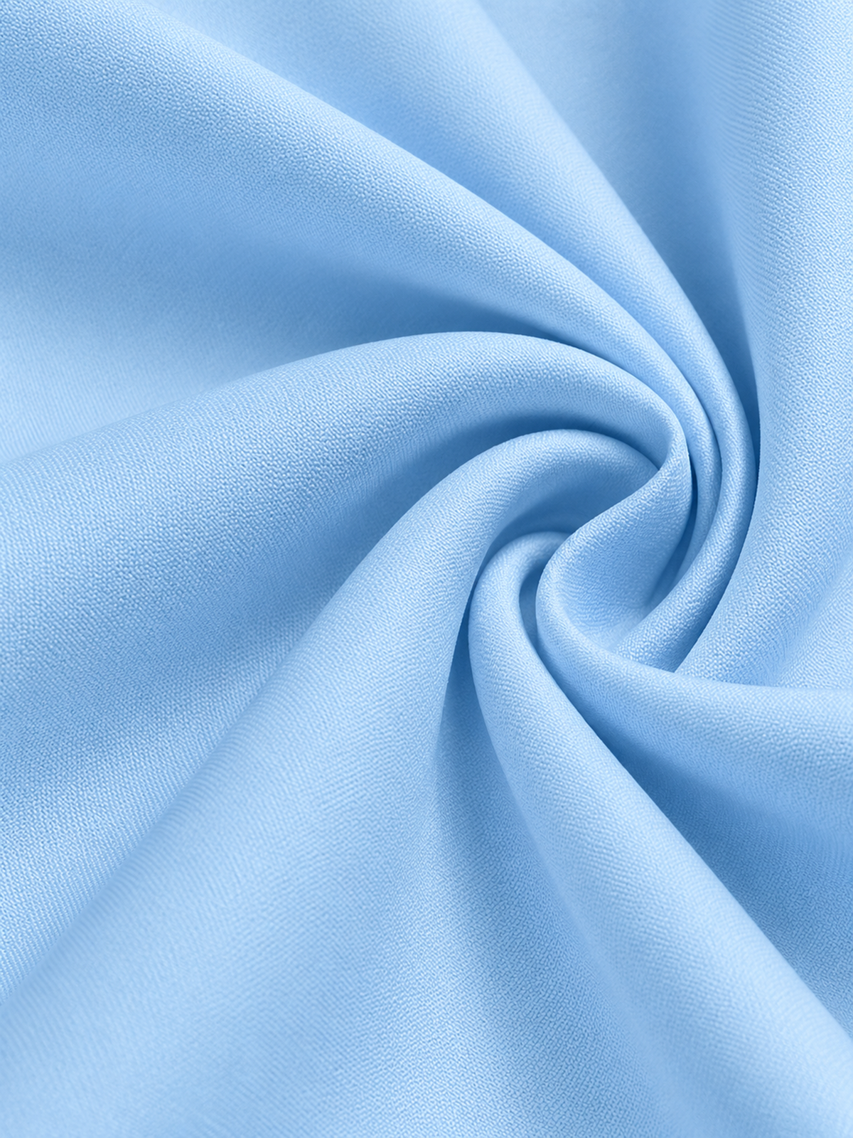 Light Blue Contrast Trim Notch Lapel Blazer & Wide Leg Trousers 2-Piece Sui