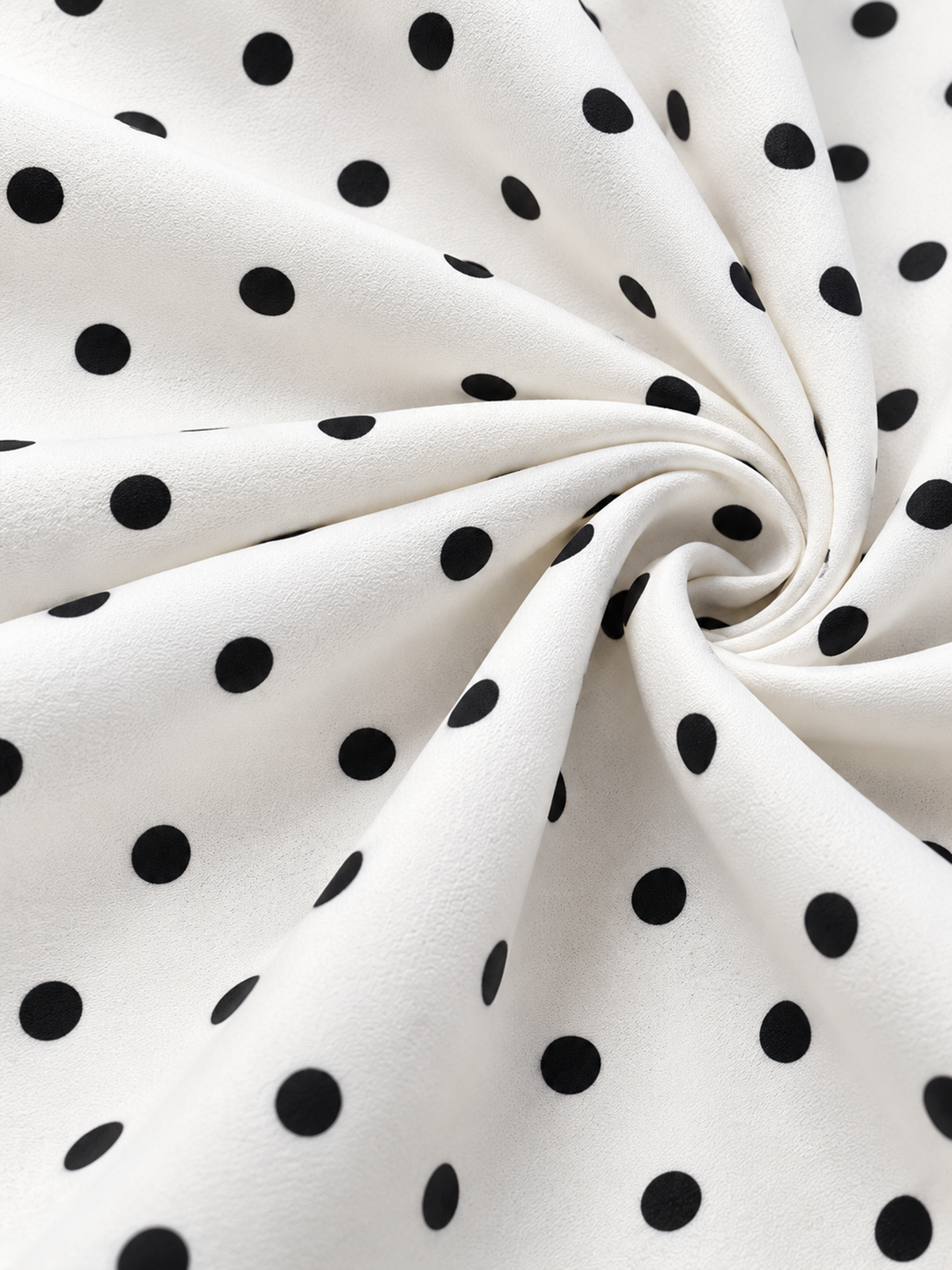 White Polka Dot Peak Lapel Single Button Blazer & Midi Skirt 2-Piece Suit