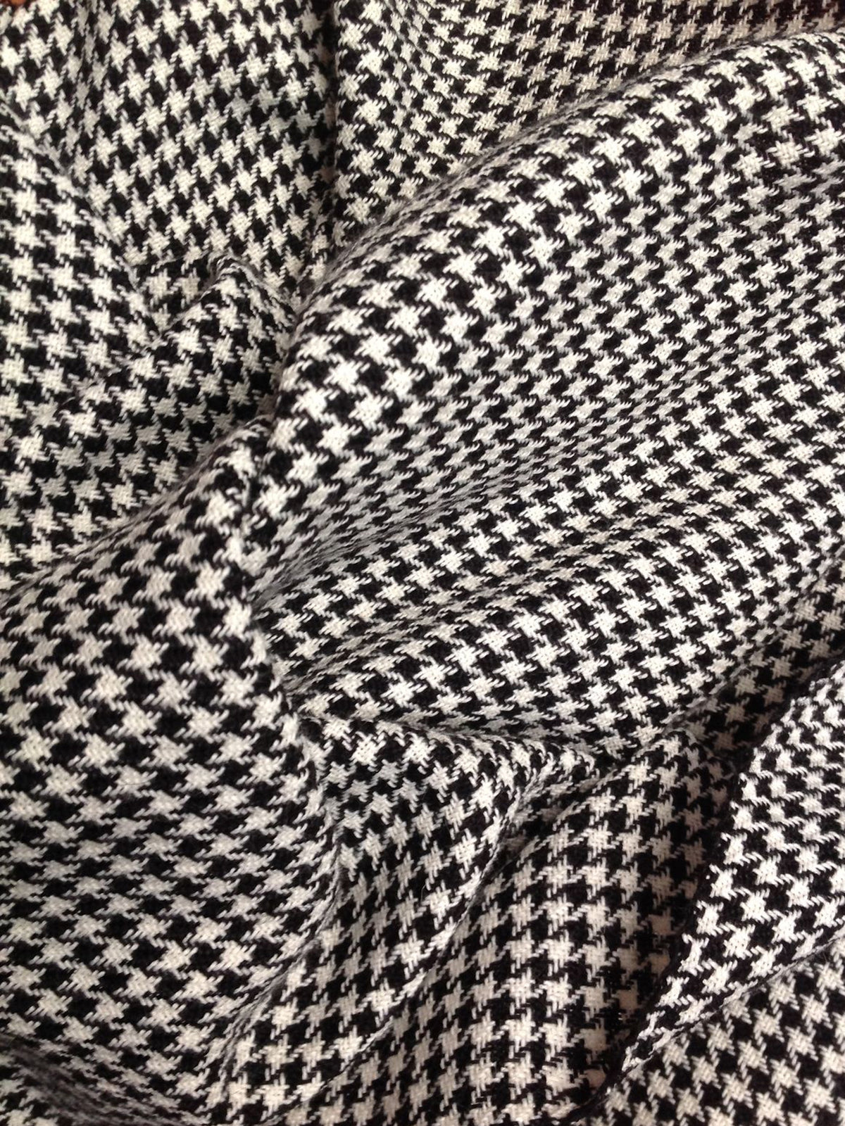 Houndstooth Contrast Blazer & Black Wide Leg Pants 2-Piece Suit