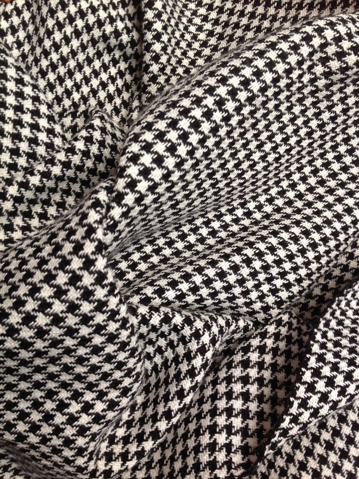 Black White Houndstooth Color Block Blazer & Wide Leg Pants 2-Piece Suit