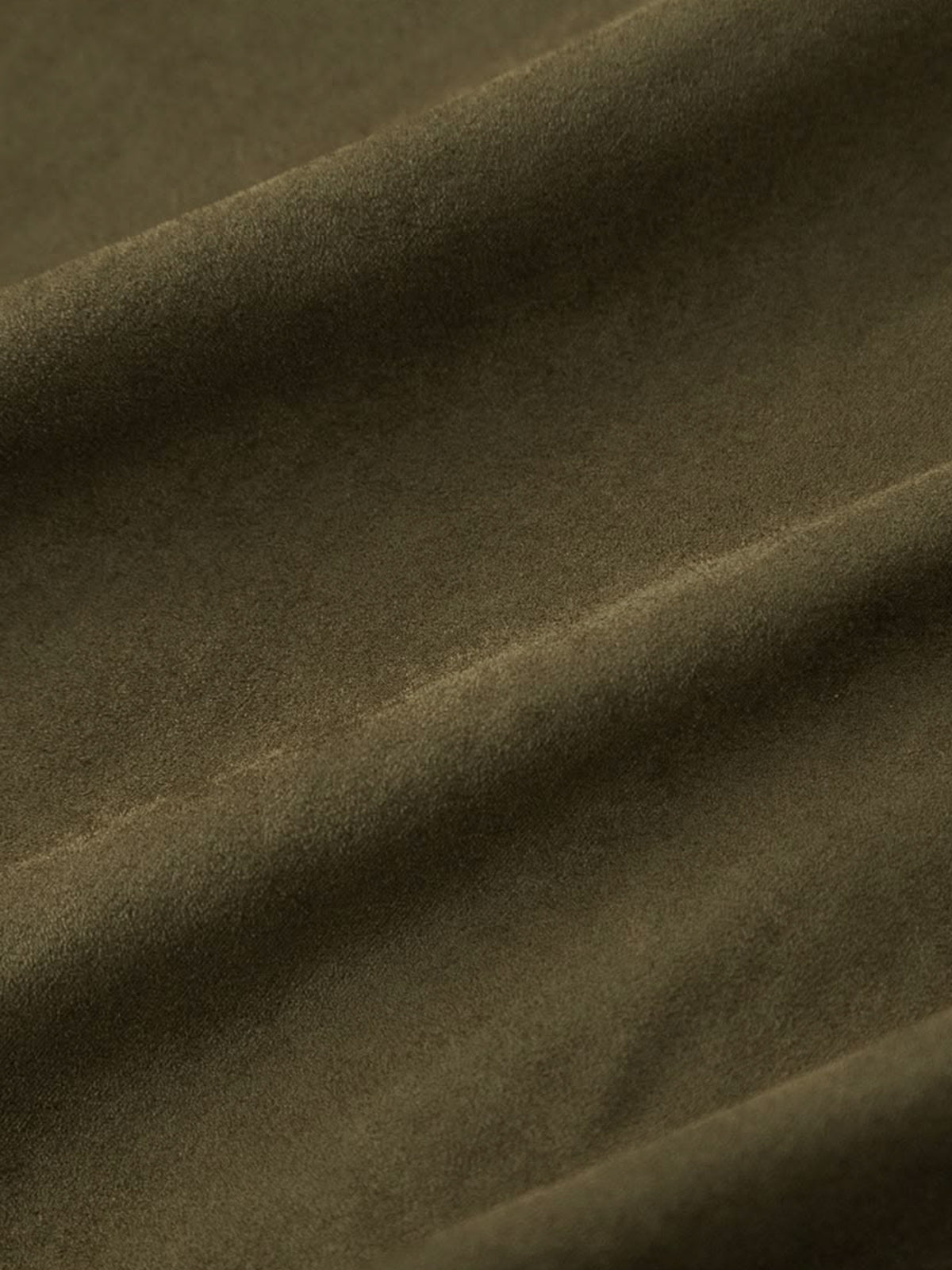 Olive Faux Suede Notch Lapel Blazer & Wide Leg Pants 2-Piece Suit