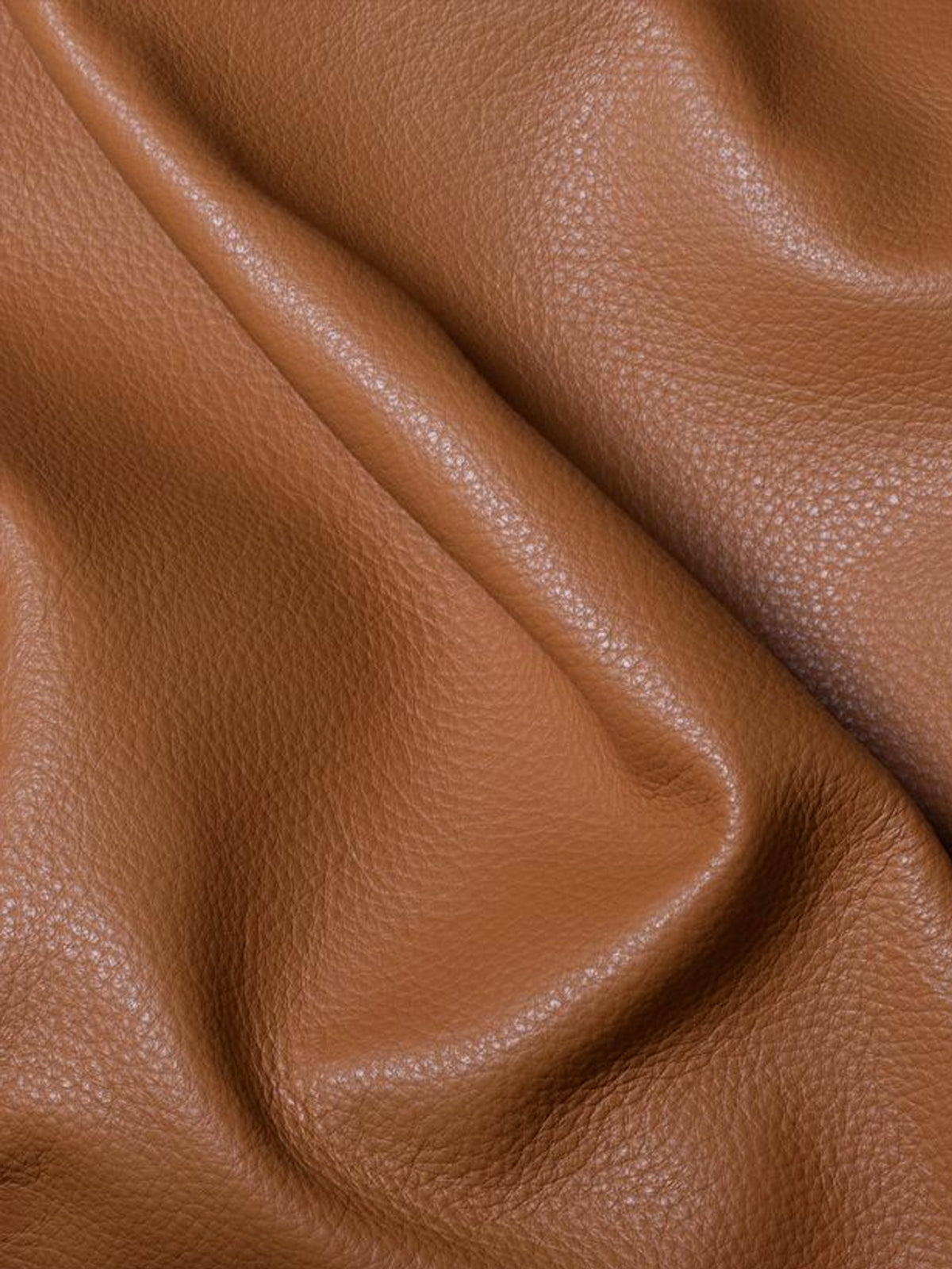 Brown Faux Leather Belted Blazer & Laser Cut Midi Skirt 2-Piece Suit