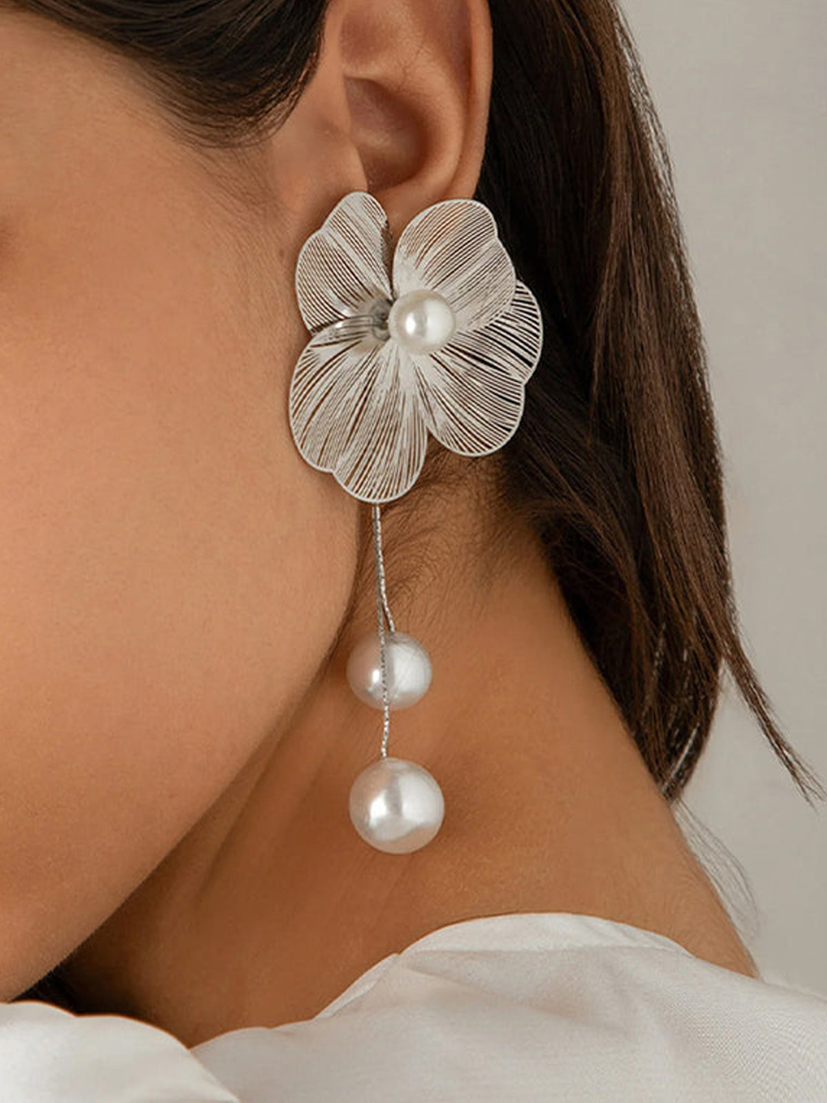 3D Ginkgo Flower Earrings