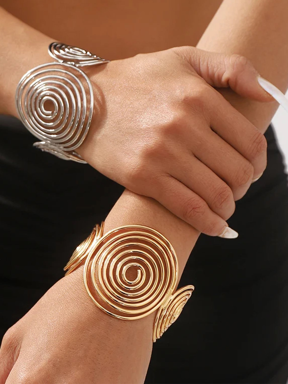 Spiral Wire Open Bracelet