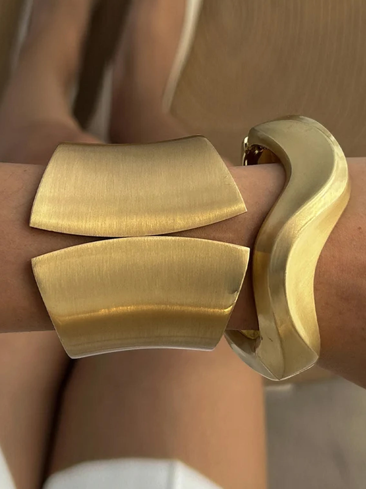 Irregular Metal Wide Bracelet