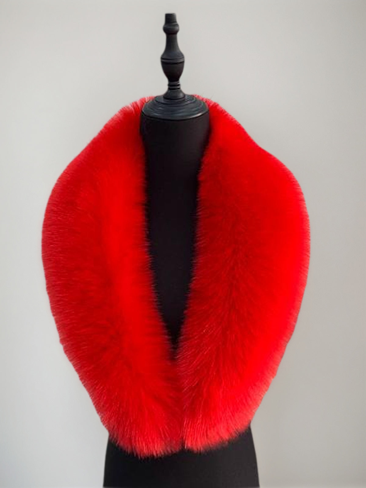 Oversized Faux Fox Fur Suit Collar Woolen Coat With Shawl Collar