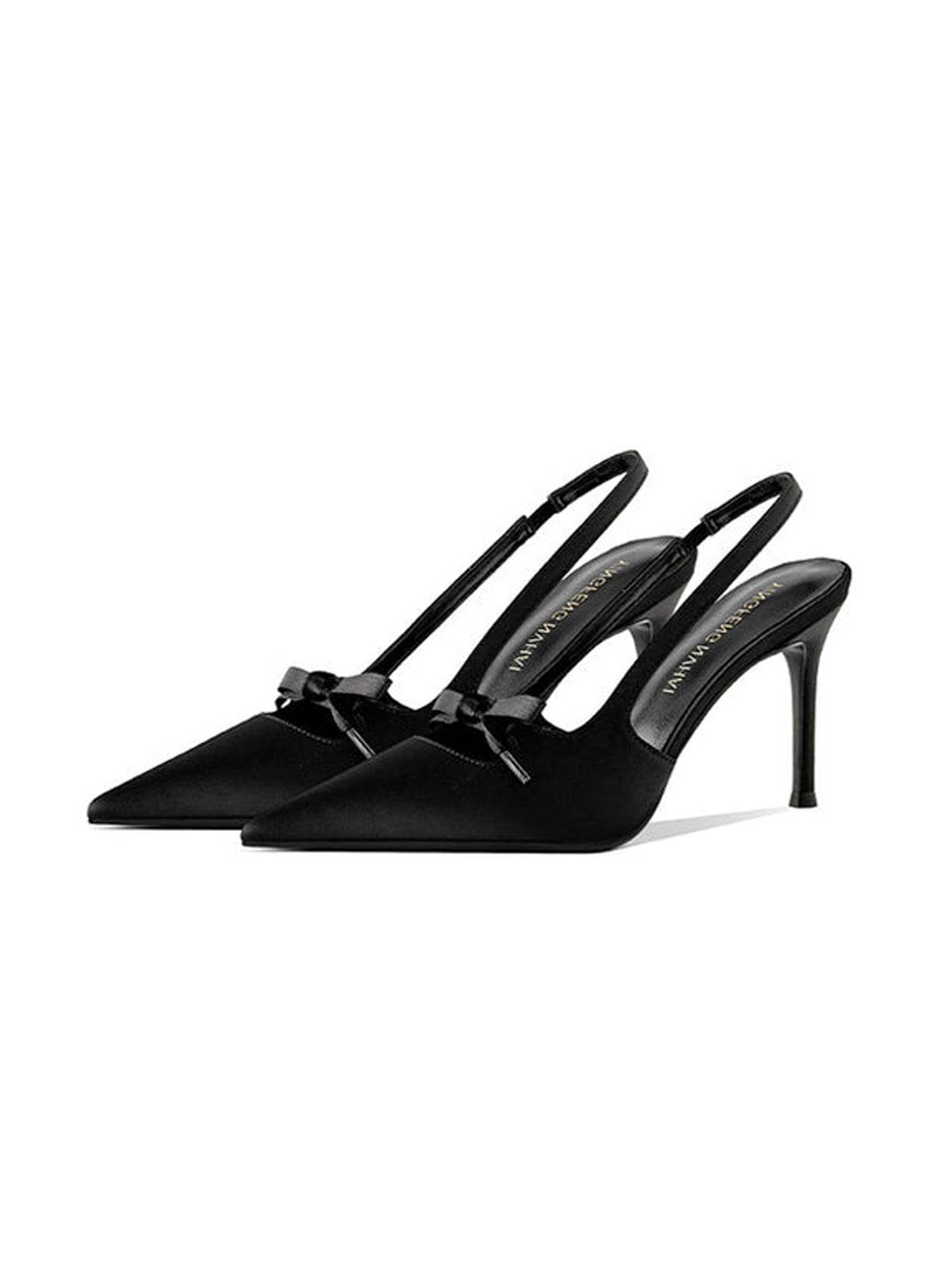Bow Tie Satin Pointed Toe High Heels